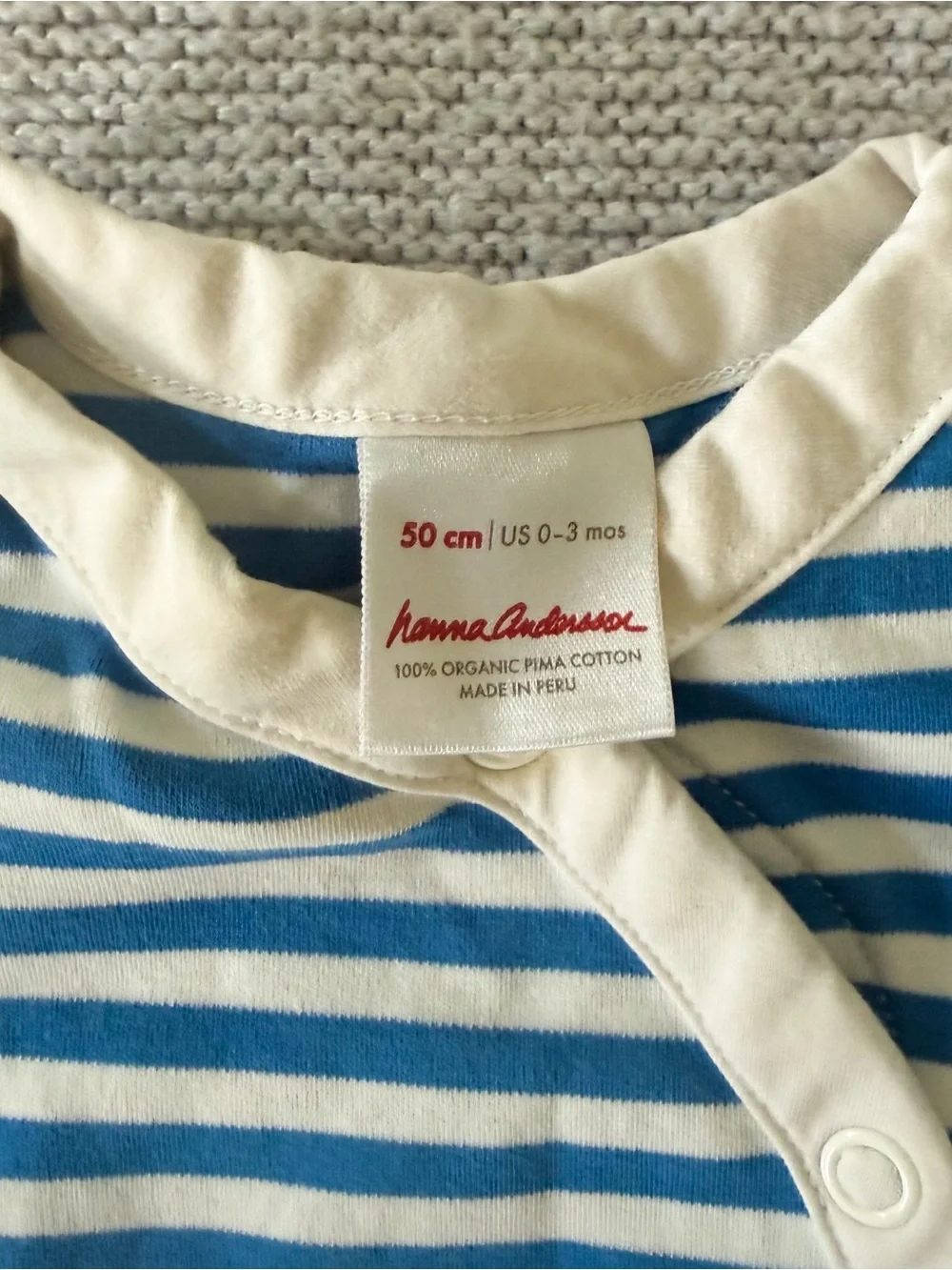Hanna Andersson GAP H&M Blue Striped Baby One-Piece Romper Bundle 0-3M